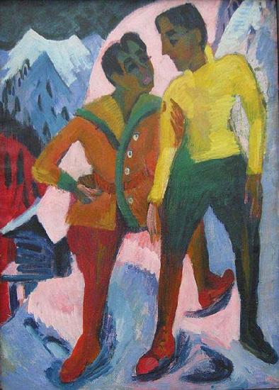 Ernst Ludwig Kirchner Two Brothers, Germany oil painting art